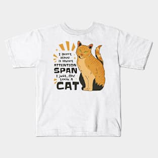 Distracted by Felines Kids T-Shirt